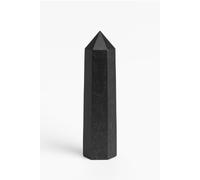 Tour en pierre, baguette de cristal shungite, quartz en cristal naturel colonne de cristal hexagonale, tour de roche, baguettes de shungite, tour (shungite, 7-8 cm)