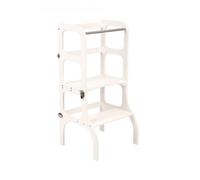 Ette Tete Tour d'observation Montessori transformable Step'n'Sit Blanc fermoirs argentés