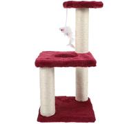 Tour Griffoir pour Chat à Trois Niveaux Boule Suspendue | Structure Stable, Surface en Sisal, Base Plate, Usage Intérieur Près du Canapé, pour Chatons et Meubles