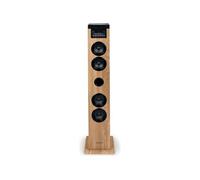 Tour Haut-Parleur - - Noir/Bois - Bluetooth/Cd/Usb/Sd, 60W, Radio Fm, Télécommande, Alim. 230V