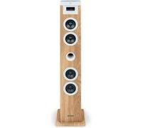 Tour Haut-Parleur - Thomson - Blanc/Bois - Bluetooth/Cd/Usb/Sd, 60W, Radio Fm, Télécommande, Alim. 230V Blanc G