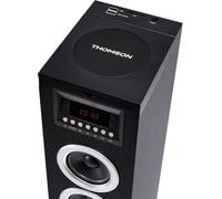 Tour haut-parleurs multimédia THOMSON DS120CD Lecteur CD 60W Bluetooth USB Radio FM Affichage LED Noire