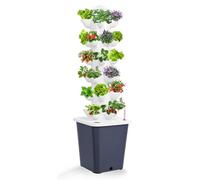 Tour hydroponique 30 dosettes, système vertical 6 étages avec réservoir 10L | Jardin de culture sans sol avec pompe automatique, idéal pour herbes, fruits et légumes sur balcon ou à la maison