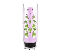 Tour hydroponique 7 niveaux 28 trous Système hydroponique avec lampe pour | Pot de fleurs hydroponique vertical pour herbes, légumes et microverts. Système d'irrigation automatique - Lampe LED pour