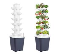 Tour hydroponique à 30 pods, 6 étages, système de culture hydroponique avec pompe d'hydratation, indicateur de niveau d'eau, minuterie, adaptateur pour herbes, fruits, légumes