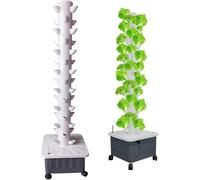 Tour hydroponique, kit de Culture aéroponique pour Fruits et légumes avec Pompe d'hydratation, Adaptateur, Pots en Filet, minuterie pour Fruits et légumes et 30 Trous