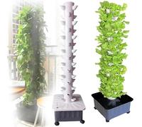 Tour hydroponique, kit de Plantation hydroponique aéroponique, équipé d'une Pompe de réapprovisionnement en Eau, d'un Adaptateur, d'un Pot en Filet, d'une minuterie pour Fruits et légumes