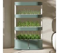 Tour hydroponique, système de culture hydroponique de jardin 48/64 trous, kit de culture aéroponique avec lampe de croissance et télécommande, système de plantation aquaponique, 3 étages - Vert