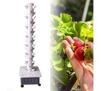 Tour hydroponique, système de Culture hydroponique de Jardin, Tour Verticale, Ensemble de Tour hydroponique à 15 étages et 45 Trous, système de Culture Verticale hydroponique, adapté au BALC
