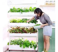 Tour hydroponique, système de Culture hydroponique pour Jardin intérieur, Ensemble de Tour hydroponique 48/64/90/120 Trous avec éclairage de Croissance LED, Tour Verticale hydroponique à arr