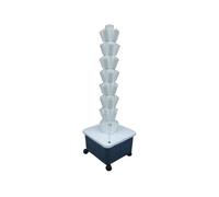 Tour hydroponique, système de Culture hydroponique, Serre Verticale pour Jardin, Ferme, Herbes, Fruits et légumes, avec Pompe d'hydratation, Adaptateur, Pots en Filet, Temps