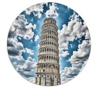 Tour inclinée de Pise, Italie 1000 Pièces Puzzle bâtiment Circulaire pour Enfants Cadeaux Jeu D'Intelligence De l'art De La DécoRat ION Moderne 1000pcs (67.5x67.5cm)
