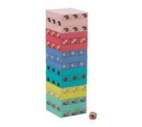 Tour infernale jeu d'adresse en bois 51 pièces tour de blocs tour empilable
