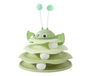Tour jouet interactive pour chats, boules rotatives à 3 niveaux, station de jeu Pèr Chatons Roanti | Impliquant Gìoco Dites Exercices Physiques Pe Intérieur, Salon, Chambre à Let