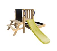 Tour leah bac+salle pique-nique toboggan vert citron