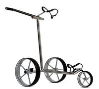 tour-made HC3X Chariot de Golf I Pliable et démontable I 3 Roues I Acier Inoxydable I Charge maximale 25 kg I Chariot de Golf Manuel I Marque Allemande