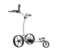 tour-made RT-630 / RT-630S Chariot de Golf électrique I Double Moteur I Marche arrière I Frein de Descente I 27-36 Trous I Chariot 3 Roues Pliable I Qualité Allemande (RT-630-silver-black)