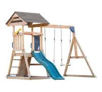 Tour Mia 2 balançoires mur escalade toboggan vert Beige