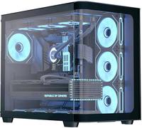 Tour midi AeroCool P500C-G-BK-V1 Boîtier PC noir, blanc