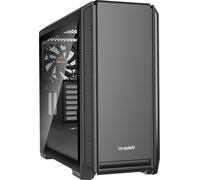 Tour midi BeQuiet Silent Base 601 Boîtier PC noir 2 ventilateurs pré-installés, isolé, filtre anti-poussière, fenêtre latérale