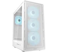 Tour midi Cougar 382GA50.0004 Boîtier PC blanc 4 ventilateurs pré-installés, fenêtre latérale, éclairage intégré