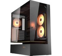 Tour midi Cougar CFV235 Boîtier PC noir 3 ventilateurs pré-installés, éclairage intégré, fenêtre latérale, filtre anti-poussière