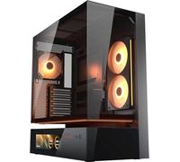 Tour midi Cougar CFV235 Boîtier PC noir 4 ventilateurs pré-installés, éclairage intégré, fenêtre latérale, filtre anti-poussière