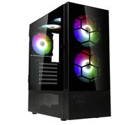 Tour midi Kolink Kolink Observatory MX Glass ARGB Midi Tower Case - Black Boîtier PC, Boîtier gaming noir