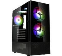 Tour midi Kolink Kolink Observatory MX Glass ARGB Midi Tower Case - Black Boîtier PC, Boîtier gaming noir
