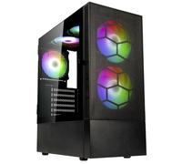 Tour midi Kolink Kolink Observatory MX Mesh ARGB Midi Tower Case - Black Boîtier PC, Boîtier, Boîtier gaming noir