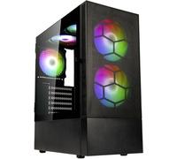 Tour midi Kolink Kolink Observatory MX Mesh ARGB Midi Tower Case - Black Boîtier PC, Boîtier, Boîtier gaming noir