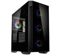 Tour midi Kolink Kolink Observatory Z ARGB Midi-Tower - schwarz Boîtier, Boîtier gaming noir 4 ventilateurs LED pré-installés