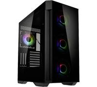 Tour midi Kolink Kolink Observatory Z ARGB Midi-Tower - schwarz Boîtier, Boîtier gaming noir 4 ventilateurs LED pré-installés, fenêtre latérale, filtre