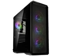 Tour midi Kolink Levante V2 ARGB Boîtier, Boîtier gaming noir 4 ventilateurs LED pré-installés, fenêtre latérale, filtre