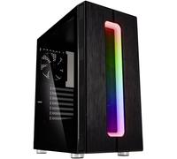 Tour midi Kolink Nimbus RGB Boîtier PC noir 1 ventilateur pré-installé, éclairage intégré, fenêtre latérale, filtre anti-poussière