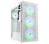 Tour midi Kolink Observatory HF Mesh Boîtier PC blanc 2 ventilateurs pré-installés, 4 ventilateurs LED pré-installés