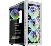 Tour midi Kolink Observatory Lite ARGB Boîtier, Boîtier gaming blanc mat