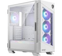 Tour midi MSI MPG Velox 100R Boîtier PC blanc 3 ventilateurs LED pré-installés, 1 ventilateur LED pré-installé, fenêtre latérale, filtre anti-poussière