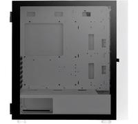 Tour midi Thermaltake CA-1T9-00M6WN-01 Boîtier PC blanc 3 ventilateurs LED pré-installés, compatible LCS, fenêtre latérale, convient pour un refroidissement à