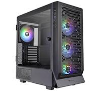 Tour midi Thermaltake CA-1X5-00M1WN-00 Boîtier gaming noir 4 ventilateurs LED pré-installés, fenêtre latérale