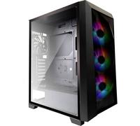 Xilence Xilent Breeze X712.RGB Gaming PC Case, 3X 120mm ARGB Fan, 1x 120mm PWM Fan, ATX Midi Tower Case, Glass Side Panel, Elegant Mesh Front for a Good Airflow, Lots of Interior, Black