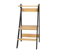Tour Montessorienne d'apprentissage Pliable Multi-usages Tour d Observation Enfant, Tour d'apprentissage en Bois Naturel de Bouleau, Pliable, Sécurité-88 * 45 * 45 cm-café Noir