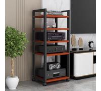Tour Multimédia, Support de Console avec roulettes, Étagères Réglables en Hauteur, Support Vertical d'angle Stéréo Multifonctionnel, Support Audio for Lecteur de Disques AV