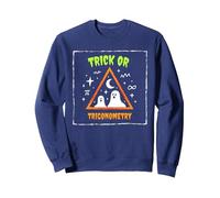 Tour ou trigonométrie pour Professeur de mathématiques d'halloween Sweatshirt, Unisexe pour Adultes, Bleu Marine, XL