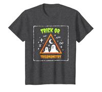 Tour ou trigonométrie pour Professeur de mathématiques d'halloween T-Shirt, Enfant, Chiné Foncé, 4 Ans