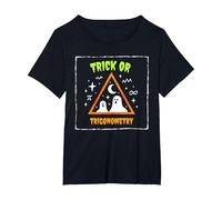 Tour ou trigonométrie pour Professeur de mathématiques d'halloween T-Shirt, Femme Grandes Tailles, Noir, 2X