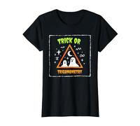 Tour ou trigonométrie pour Professeur de mathématiques d'halloween T-Shirt, Femme, Noir, XS