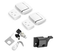 Tour Pack Trunk Lock & Keys Latches with Lid Catch 1993-2013 | for harley Touring, Classic, Electra Glide, Road Glide, Road King, CVO, 2012, Black, One Size(Chrome)