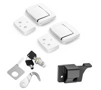 Tour Pack Verrou de coffre et clés, Tour Pack Pak Loquets avec entretoises et loquet de couvercle pour Harley Touring Classic Electra Glide Road Glide Road King CVO 1993-2013 2012 (Chrome)