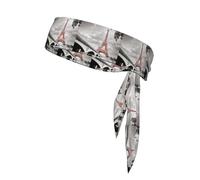 Tour Paris Impression Multifonctionnel Sport Double Face Foulard Sport Extensible Décontracté Léger Bandeau